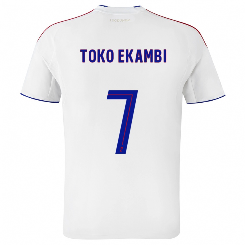 נשים קארל טוקו אקאמבי #7 לבן אדום ג'רזי ביתית 2025/26 חולצה קצרה