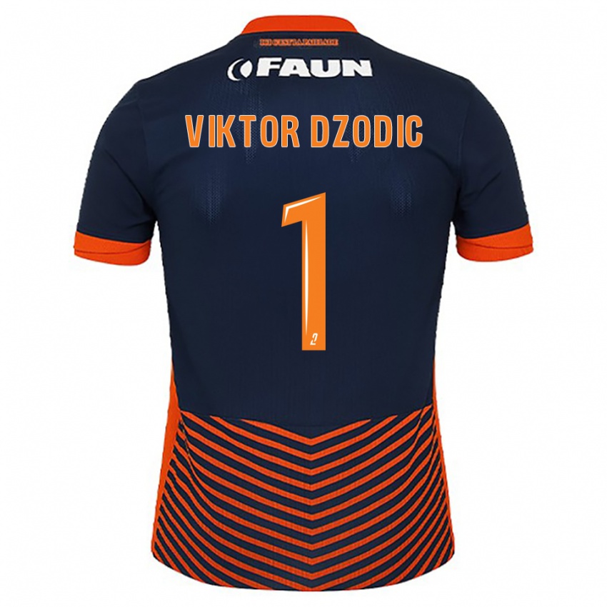 נשים Viktor Dzodic #1 כחול חצות כתום ג'רזי ביתית 2025/26 חולצה קצרה