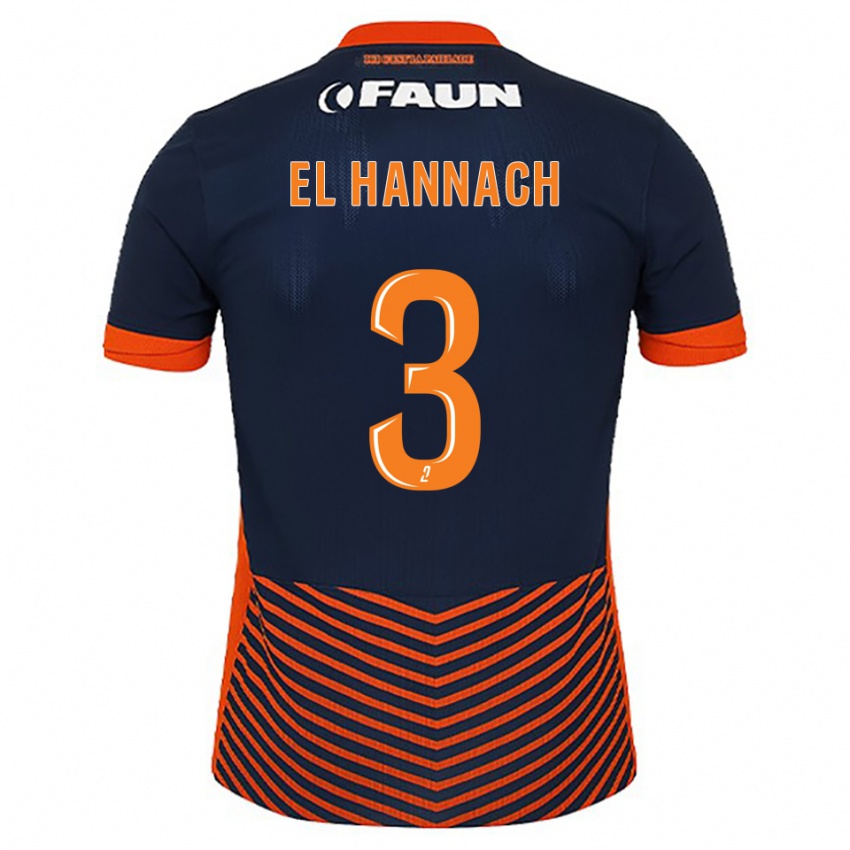 נשים Naoufel El Hannach #3 כחול חצות כתום ג'רזי ביתית 2025/26 חולצה קצרה