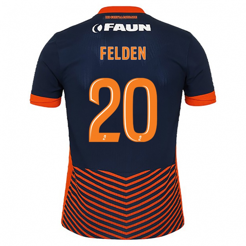 נשים Agathe Felden #20 כחול חצות כתום ג'רזי ביתית 2025/26 חולצה קצרה