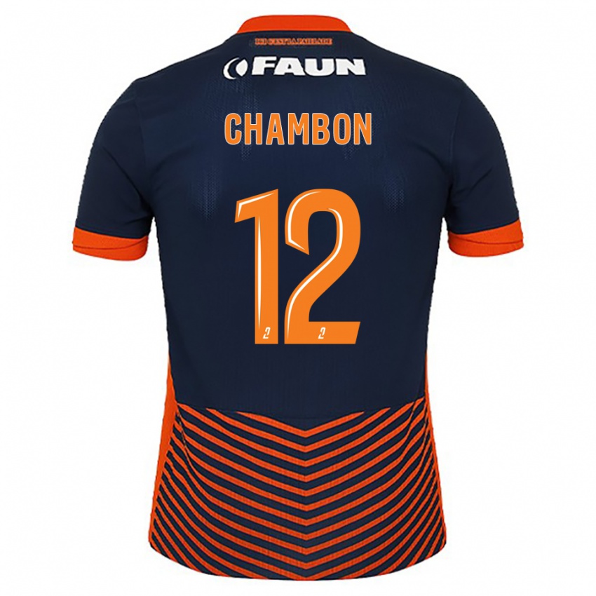 נשים Mathis Chambon #12 כחול חצות כתום ג'רזי ביתית 2025/26 חולצה קצרה