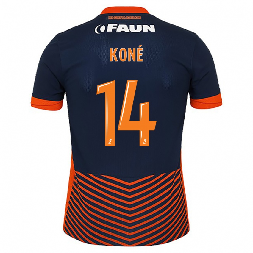 נשים Djomoh Koné #14 כחול חצות כתום ג'רזי ביתית 2025/26 חולצה קצרה