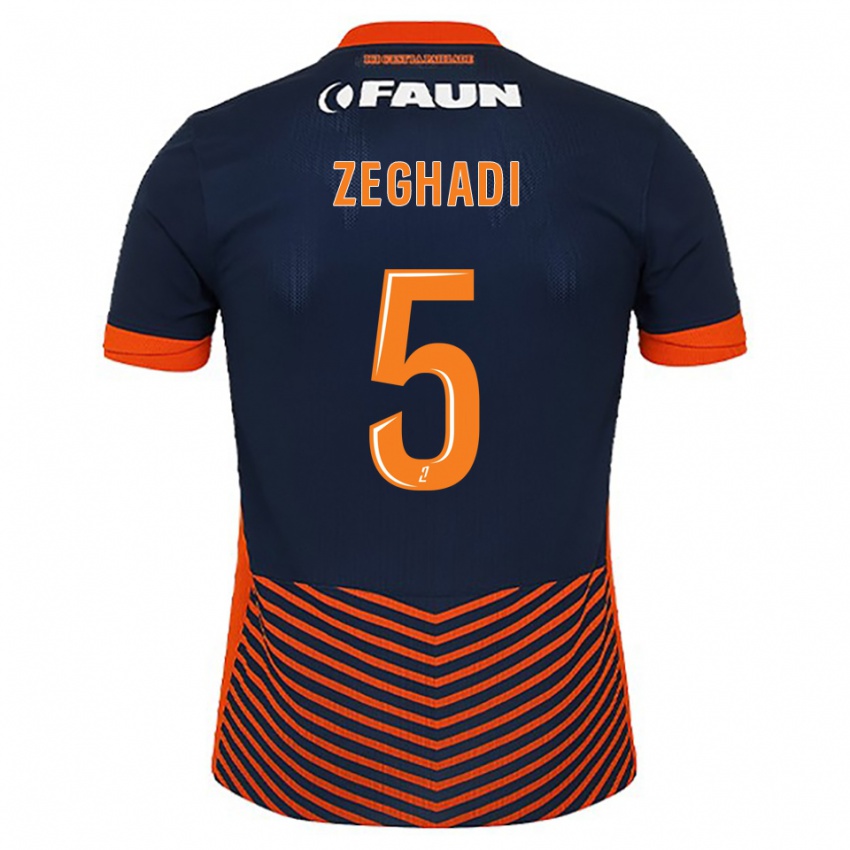 נשים Mohamed Zeghadi #5 כחול חצות כתום ג'רזי ביתית 2025/26 חולצה קצרה