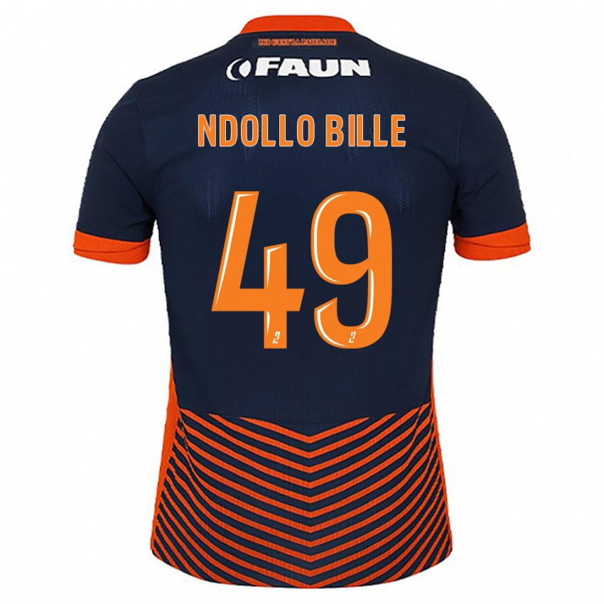 נשים Wilfried Ndollo Bille #49 כחול חצות כתום ג'רזי ביתית 2025/26 חולצה קצרה