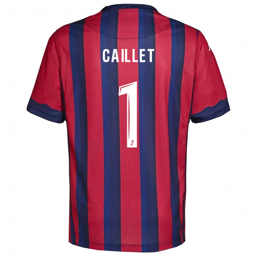 נשים Flavie Caillet #1 בורדו כחול נייבי ג'רזי ביתית 2025/26 חולצה קצרה