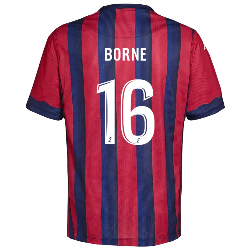 נשים תיאו בורן #16 בורדו כחול נייבי ג'רזי ביתית 2025/26 חולצה קצרה