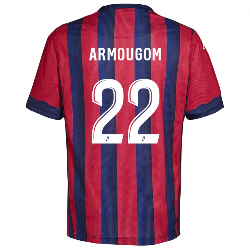 נשים Yoël Armougom #22 בורדו כחול נייבי ג'רזי ביתית 2025/26 חולצה קצרה