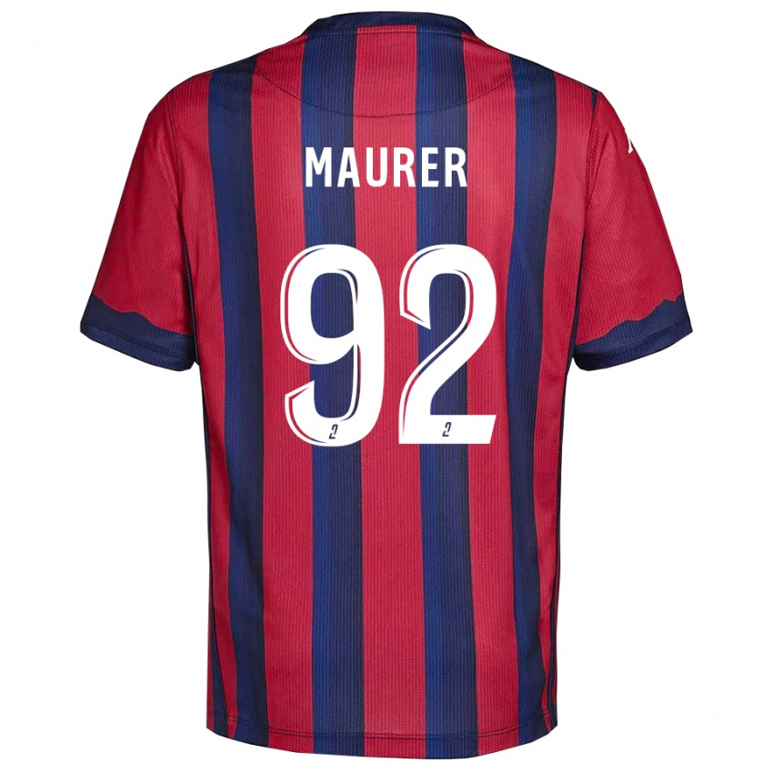 נשים איימן מאורר #92 בורדו כחול נייבי ג'רזי ביתית 2025/26 חולצה קצרה