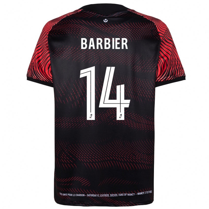נשים Hugo Barbier #14 לבן אדום ג'רזי ביתית 2025/26 חולצה קצרה