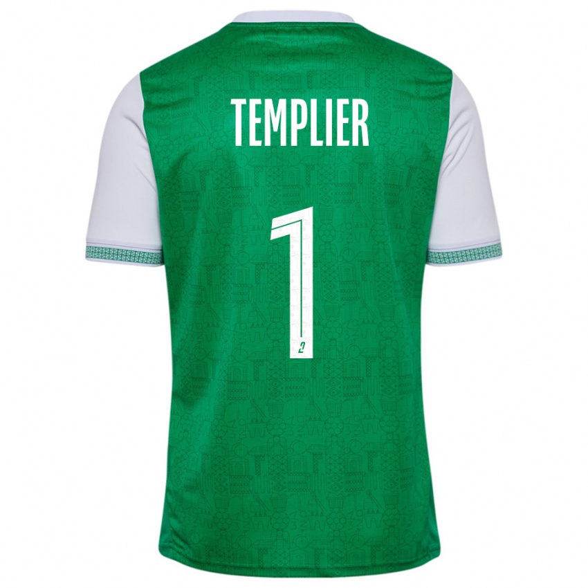 נשים אמה טמפלייה #1 ירוק לבן ג'רזי ביתית 2025/26 חולצה קצרה