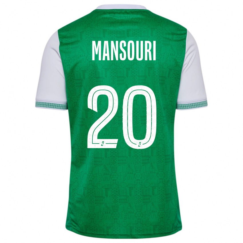 נשים Ilyes Mansouri #20 ירוק לבן ג'רזי ביתית 2025/26 חולצה קצרה