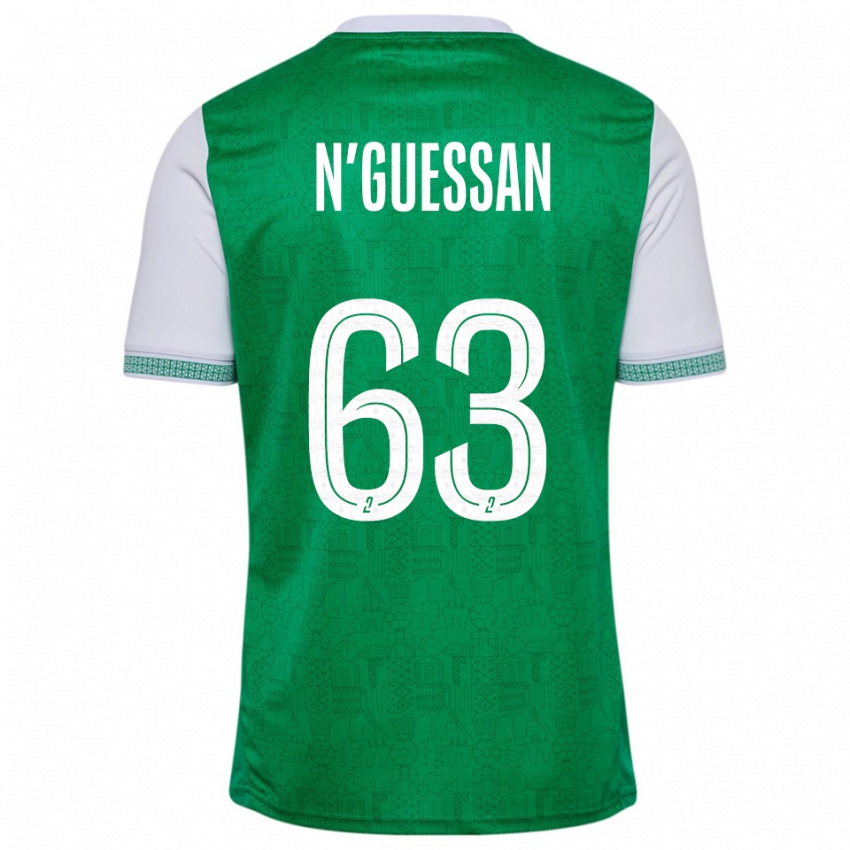 נשים Djylian N'guessan #63 ירוק לבן ג'רזי ביתית 2025/26 חולצה קצרה