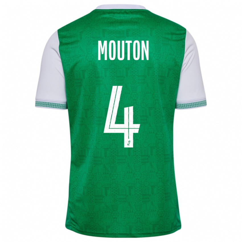 נשים Nathan Mouton #4 ירוק לבן ג'רזי ביתית 2025/26 חולצה קצרה