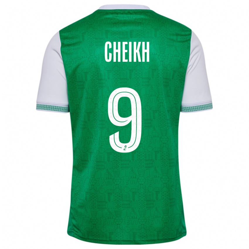 נשים Issam Cheikh #9 ירוק לבן ג'רזי ביתית 2025/26 חולצה קצרה