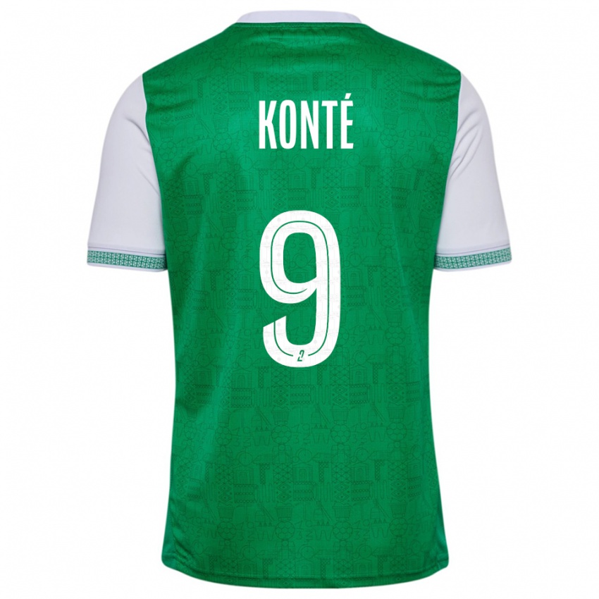 נשים Mamadou Konté #9 ירוק לבן ג'רזי ביתית 2025/26 חולצה קצרה