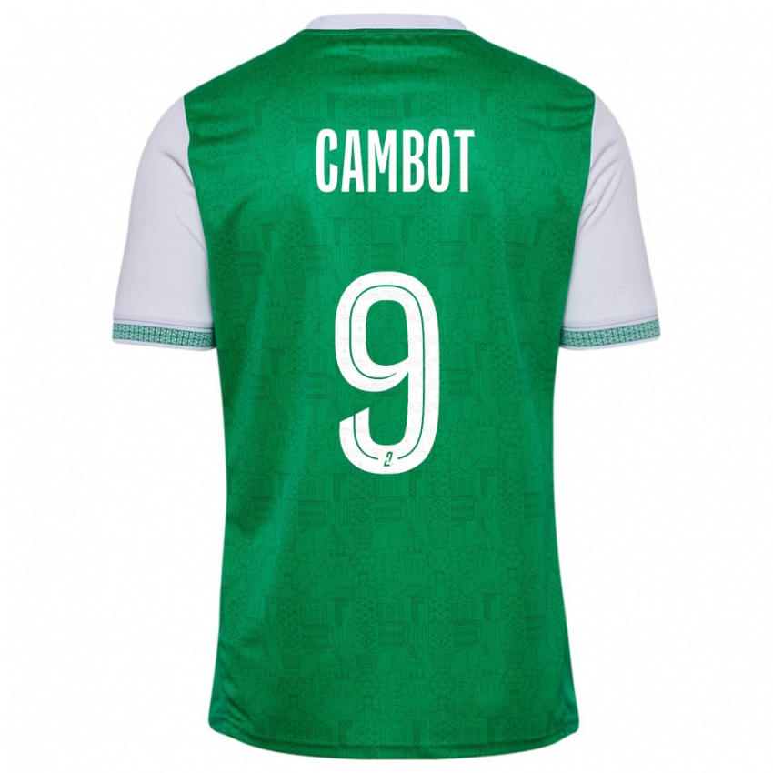 נשים שרה קמבו #9 ירוק לבן ג'רזי ביתית 2025/26 חולצה קצרה