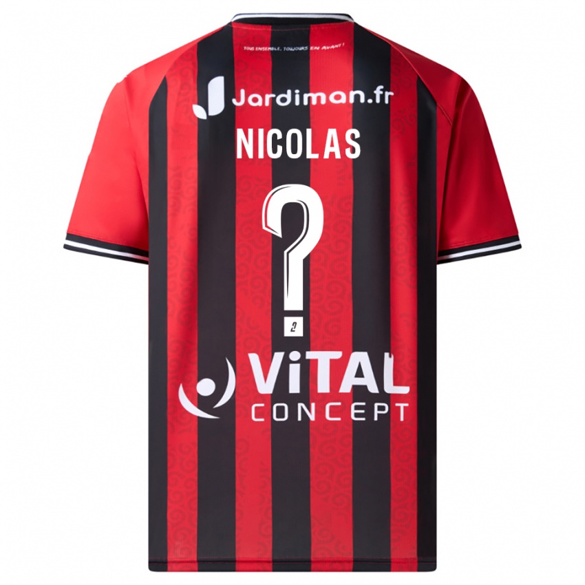 נשים Corentin Nicolas #0 אדום שחור ג'רזי ביתית 2025/26 חולצה קצרה
