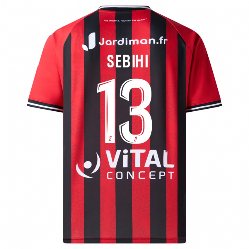 נשים Adel Sebihi #13 אדום שחור ג'רזי ביתית 2025/26 חולצה קצרה