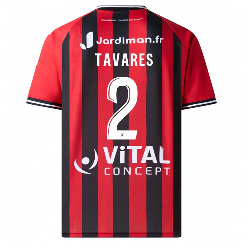 נשים Héliohdino Tavares #2 אדום שחור ג'רזי ביתית 2025/26 חולצה קצרה