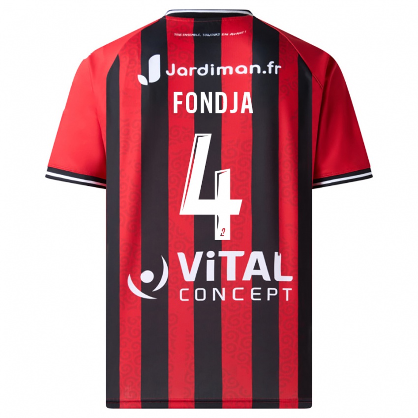 נשים Nathan Fondja #4 אדום שחור ג'רזי ביתית 2025/26 חולצה קצרה