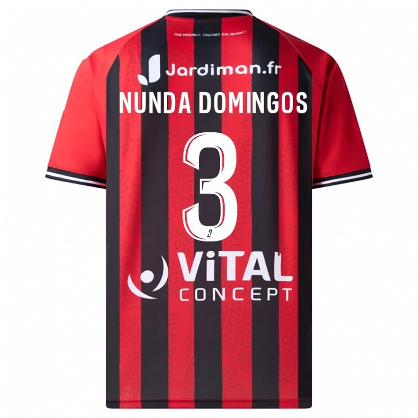 נשים Jessimy Nunda Domingos #3 אדום שחור ג'רזי ביתית 2025/26 חולצה קצרה