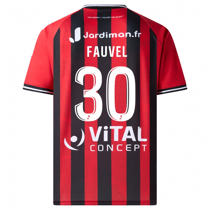 נשים Agathe Fauvel #30 אדום שחור ג'רזי ביתית 2025/26 חולצה קצרה