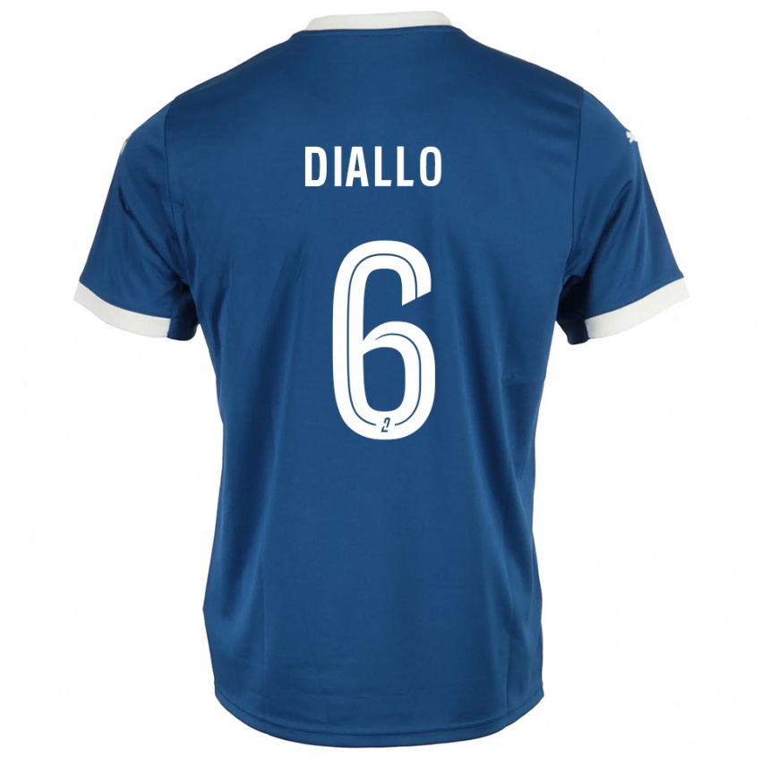 נשים Amadou Diallo #6 כחול לבן ג'רזי ביתית 2025/26 חולצה קצרה