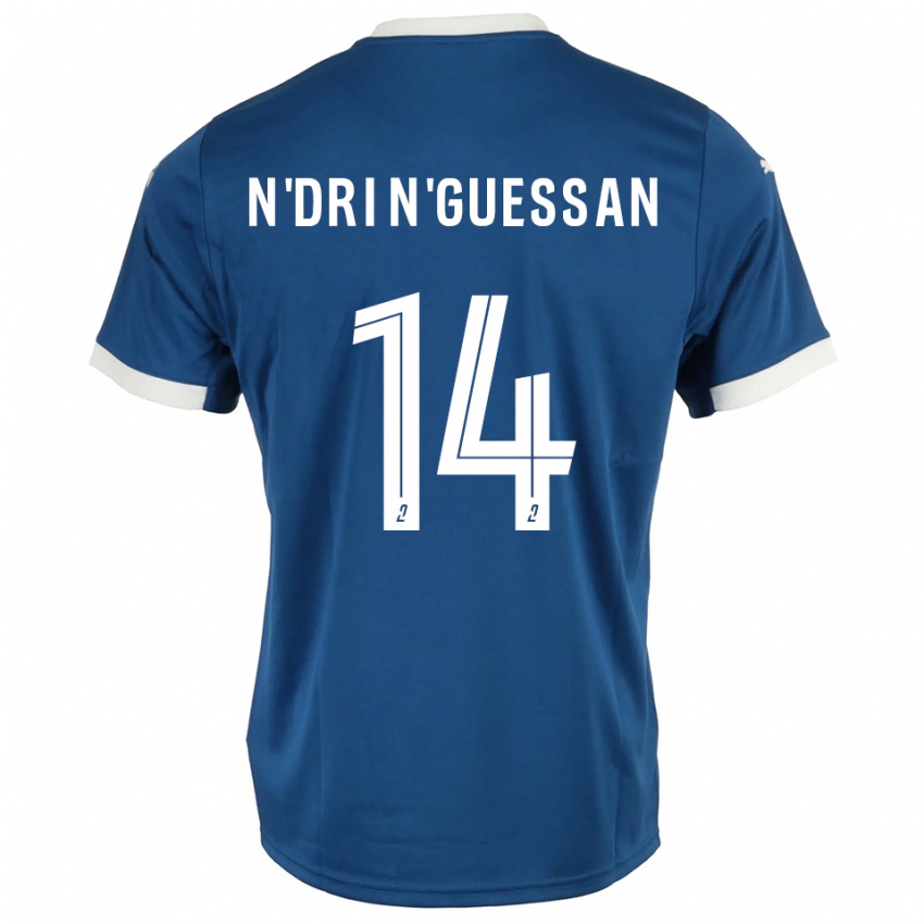 נשים Landry N'dri N'guessan #14 כחול לבן ג'רזי ביתית 2025/26 חולצה קצרה