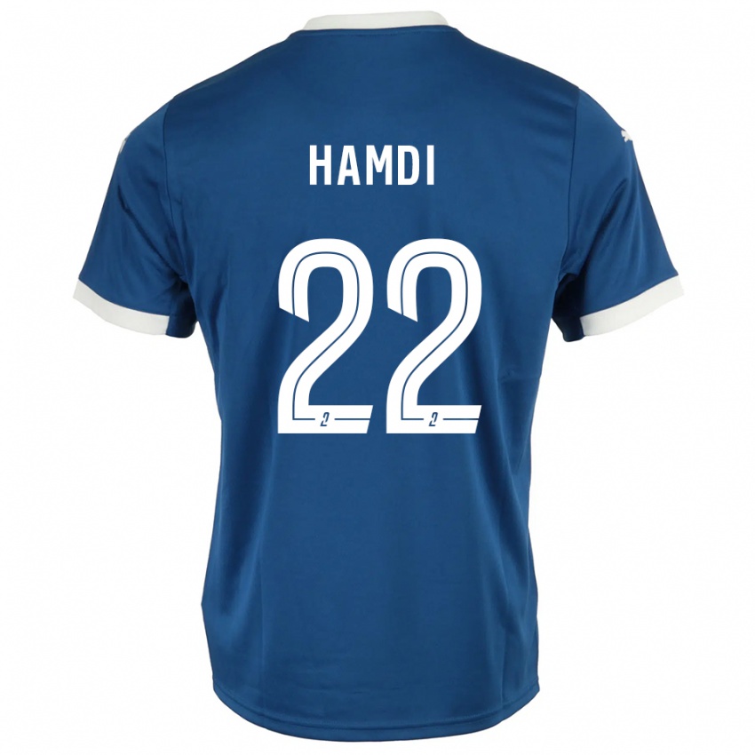 נשים מאתיס חאמדי #22 כחול לבן ג'רזי ביתית 2025/26 חולצה קצרה