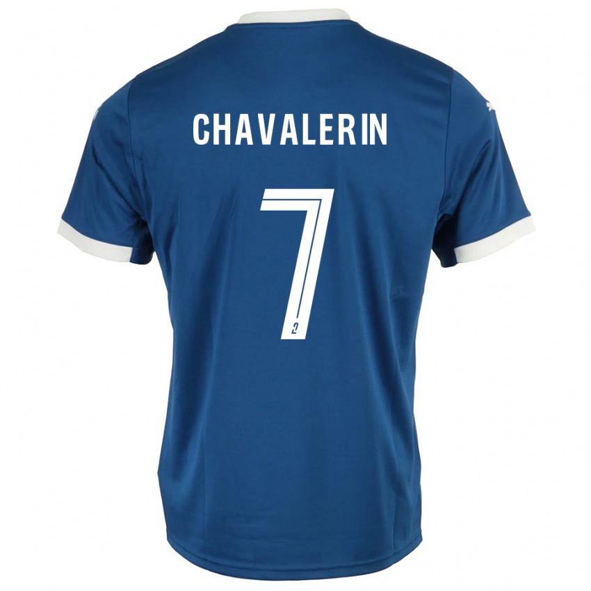 נשים Xavier Chavalerin #7 כחול לבן ג'רזי ביתית 2025/26 חולצה קצרה