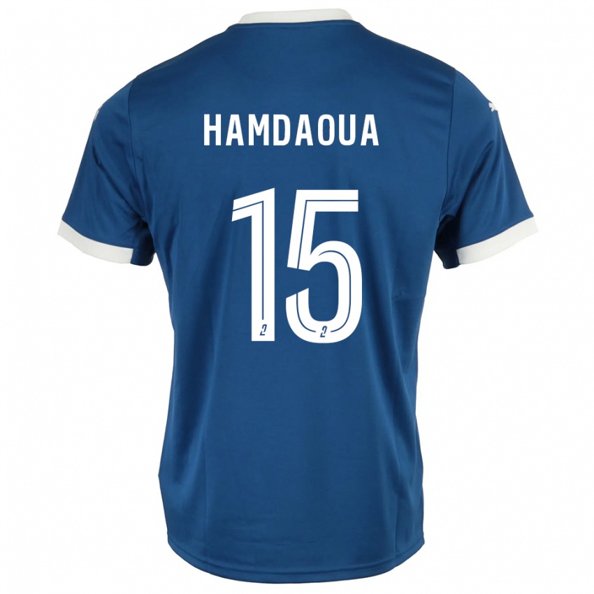 נשים Noham Hamdaoua #15 כחול לבן ג'רזי ביתית 2025/26 חולצה קצרה