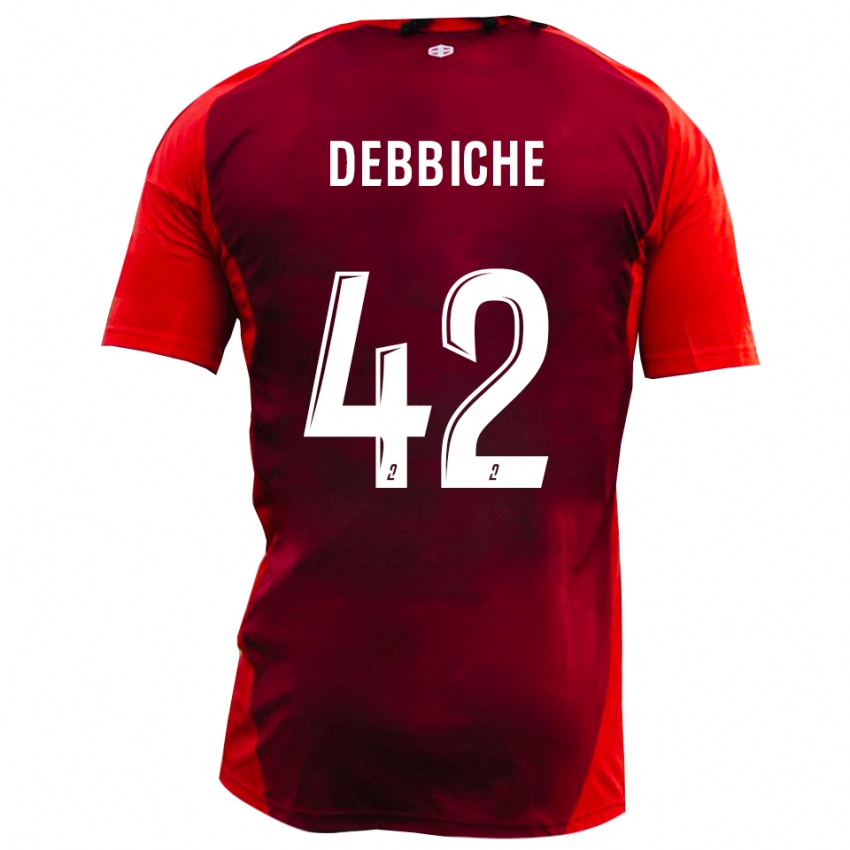 נשים Wael Debbiche #42 אדום בורגונדי ג'רזי ביתית 2025/26 חולצה קצרה