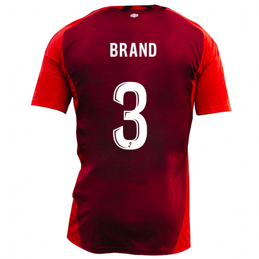 נשים Robin Brand #3 אדום בורגונדי ג'רזי ביתית 2025/26 חולצה קצרה