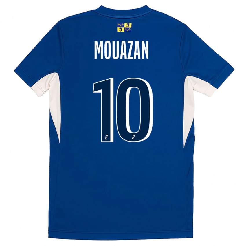 נשים Baptiste Mouazan #10 כחול נייבי כחול ג'רזי ביתית 2025/26 חולצה קצרה