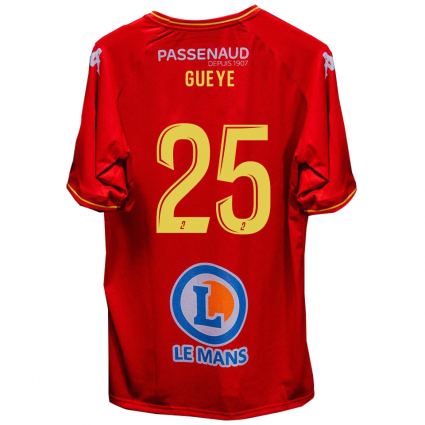 נשים דאם גיי #25 אדום צהוב ג'רזי ביתית 2025/26 חולצה קצרה