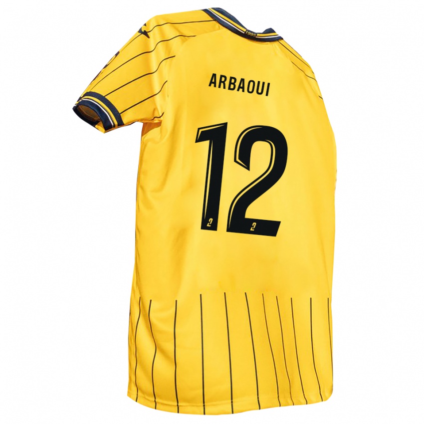 נשים Walid Arbaoui #12 צהוב כחול נייבי ג'רזי ביתית 2025/26 חולצה קצרה