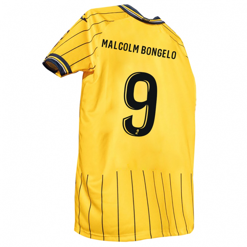 נשים Fidèle Malcolm Bongelo #9 צהוב כחול נייבי ג'רזי ביתית 2025/26 חולצה קצרה