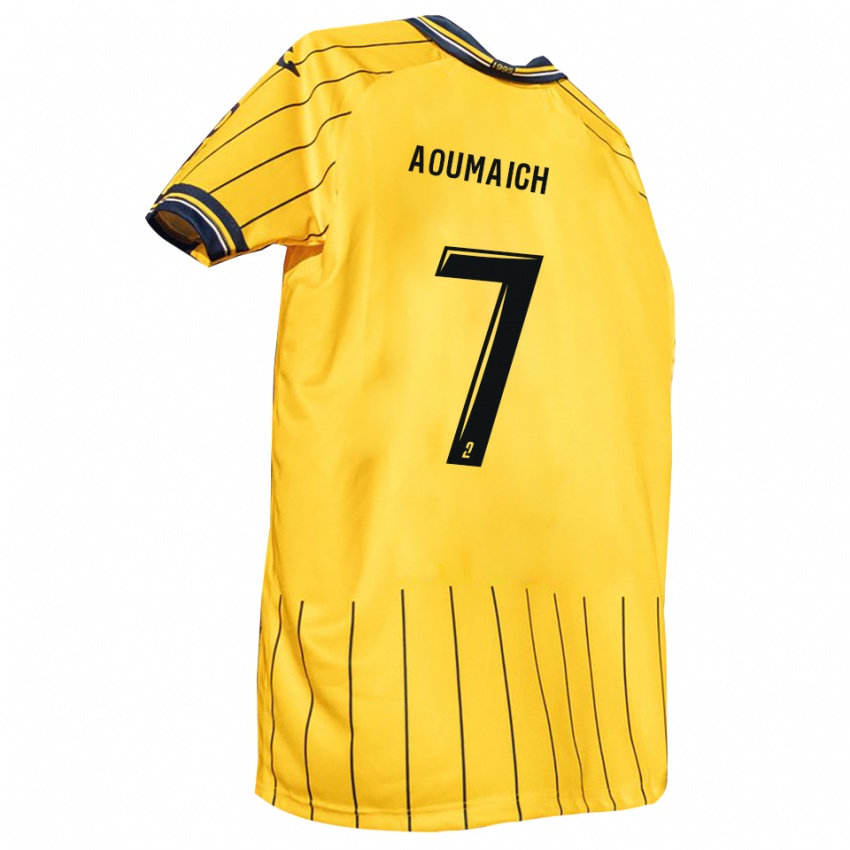 נשים Ilias Aoumaich #7 צהוב כחול נייבי ג'רזי ביתית 2025/26 חולצה קצרה