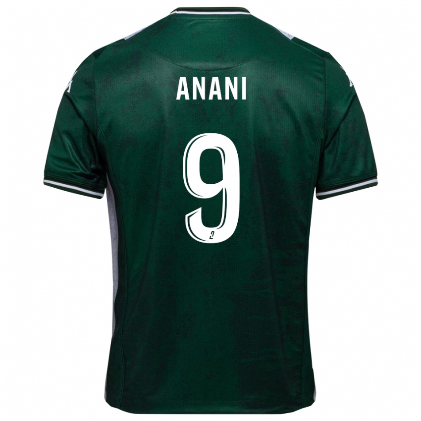 נשים אשיל ענאני #9 ירוק לבן ג'רזי ביתית 2025/26 חולצה קצרה