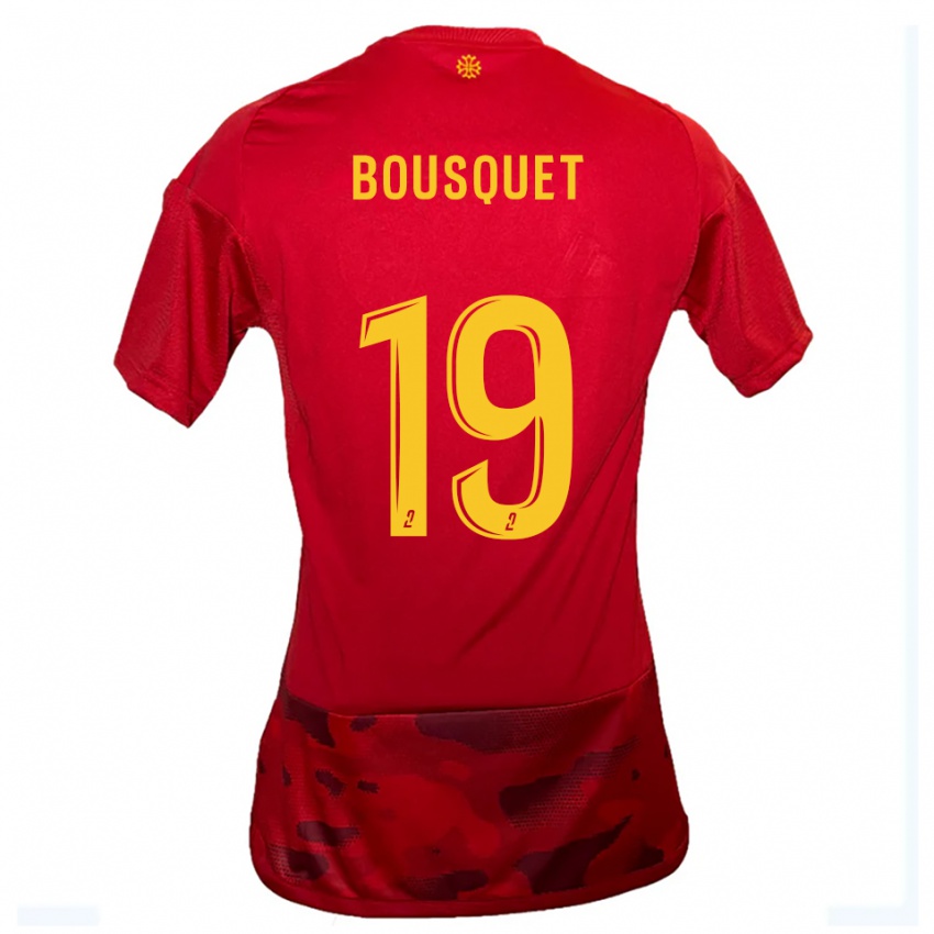 נשים Marie Bousquet #19 אדום צהוב ג'רזי ביתית 2025/26 חולצה קצרה