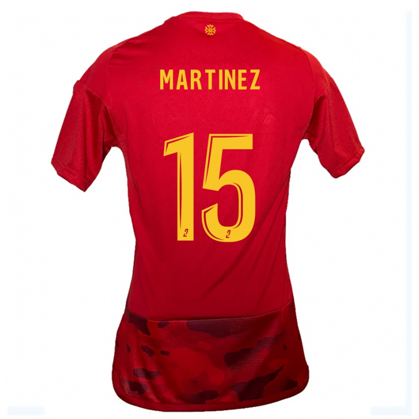 נשים Jorys Martinez #15 אדום צהוב ג'רזי ביתית 2025/26 חולצה קצרה