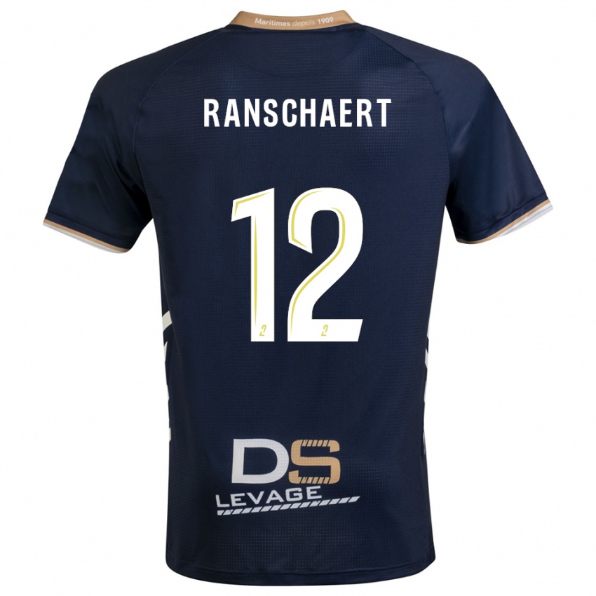 נשים Rafael Ranschaert #12 כחול נייבי זהב ג'רזי ביתית 2025/26 חולצה קצרה