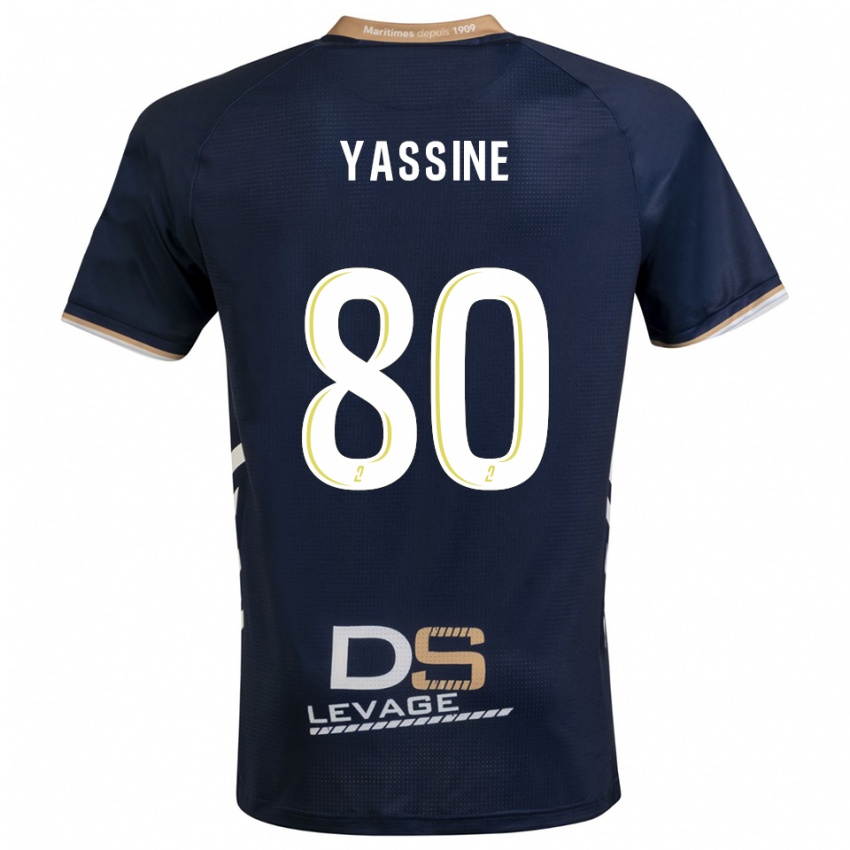 נשים Gessime Yassine #80 כחול נייבי זהב ג'רזי ביתית 2025/26 חולצה קצרה