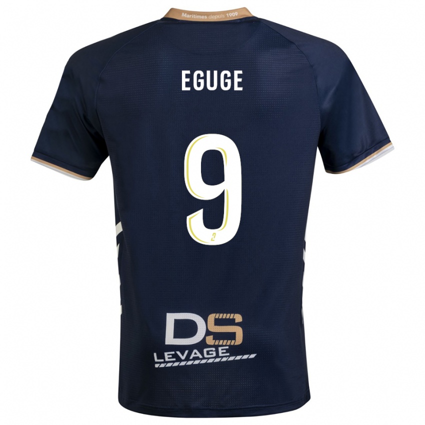 נשים Benny Eguge #9 כחול נייבי זהב ג'רזי ביתית 2025/26 חולצה קצרה