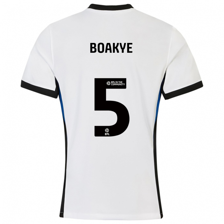 נשים Godfred Boakye #5 לבן כחול הרחק ג'רזי 2025/26 חולצה קצרה