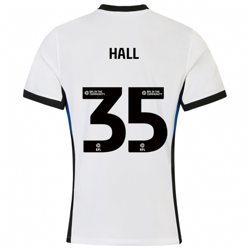 נשים ג'ורג' הול #35 לבן כחול הרחק ג'רזי 2025/26 חולצה קצרה