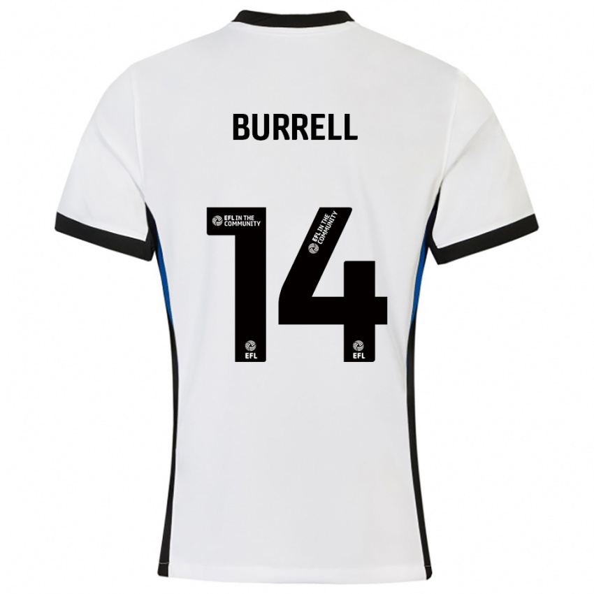 נשים Will Burrell #14 לבן כחול הרחק ג'רזי 2025/26 חולצה קצרה