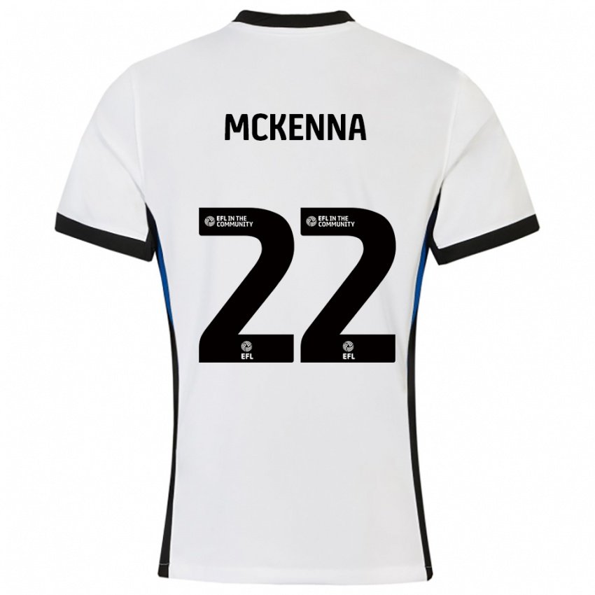 נשים רבקה מקקנה #22 לבן כחול הרחק ג'רזי 2025/26 חולצה קצרה