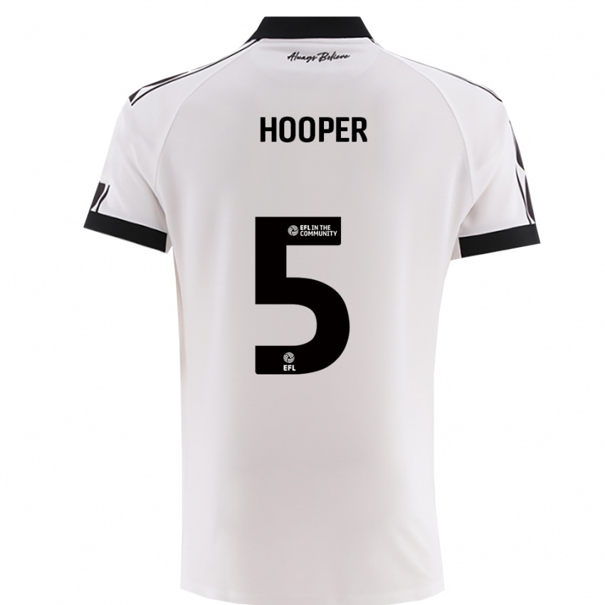 נשים Jack Hooper #5 לבן שחור הרחק ג'רזי 2025/26 חולצה קצרה