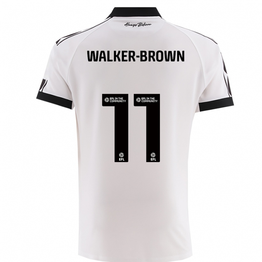 נשים Rushon Walker-Brown #11 לבן שחור הרחק ג'רזי 2025/26 חולצה קצרה